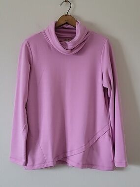 EP Pro New York Pink Cowl Neck French Terry Sweatshirt Size Large